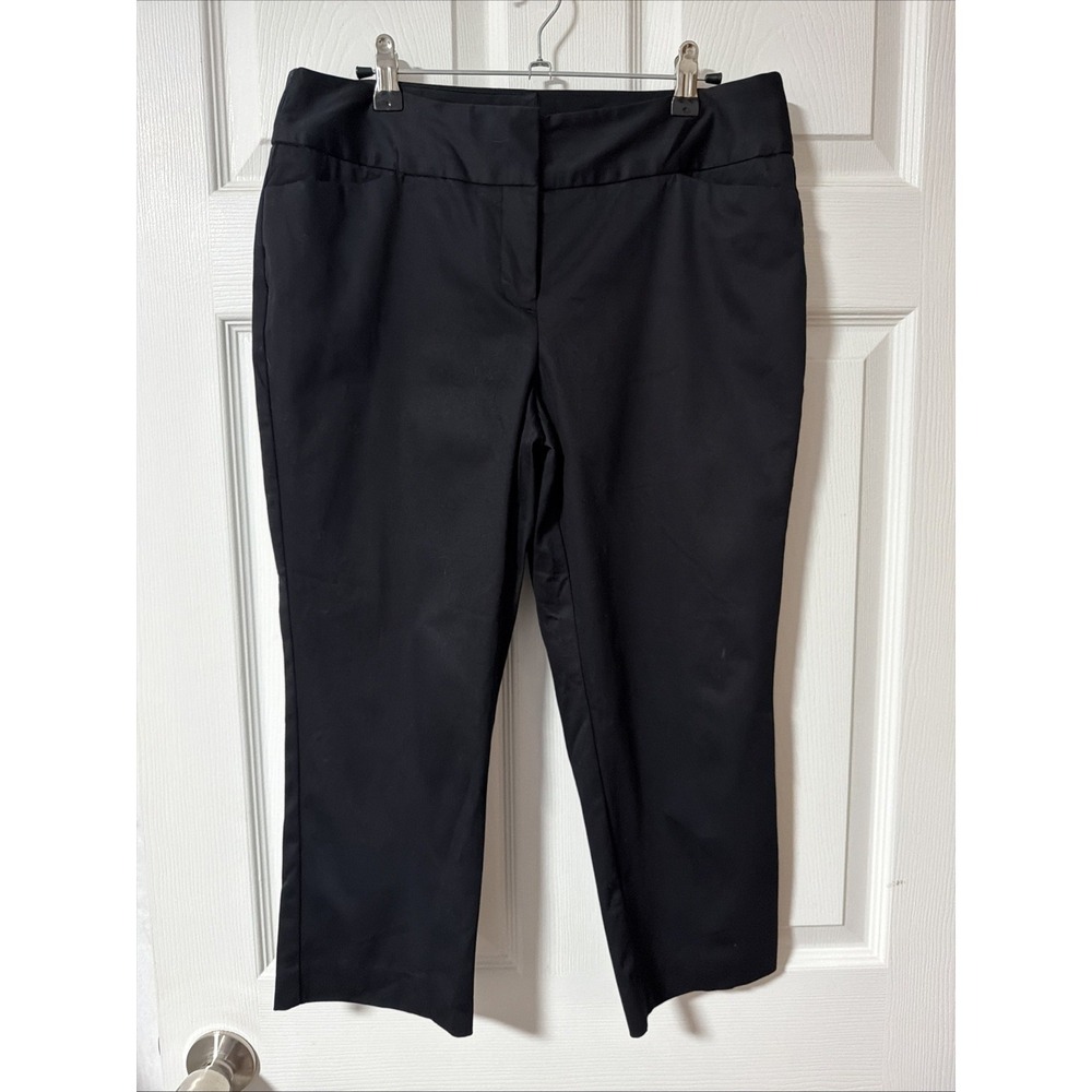 Worthington Y2K Vintage Capri Dress Pants Black Corpcore Office Size 6